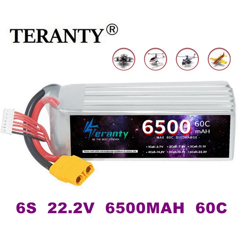 Drone Battery Bag - TERANTY 6S 22.2V Lipo Battery 6500mAh
