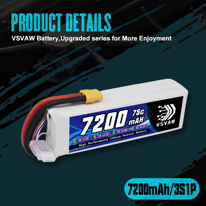 VSVAW 3S Lipo Battery 11.1V 72 - Drone Battery Plate recension och pris