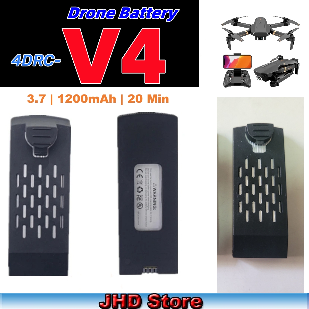 JHD Bateria 4DRC V4 Battery 3. - Drone Battery Li-Ion recension och pris