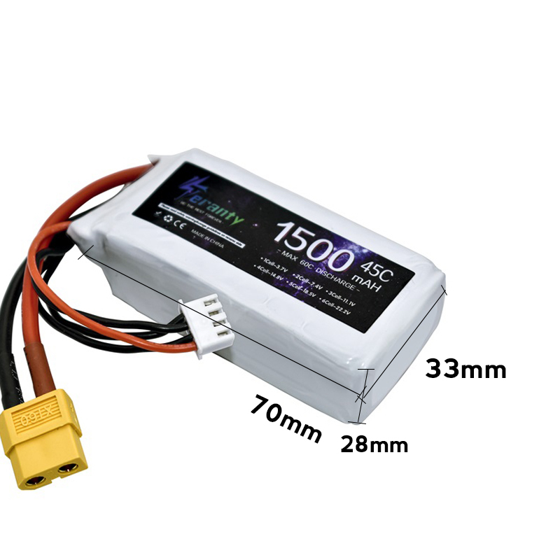 TERANTY 3s 45C 11.1V 1500mah L - Drone Battery 4S recension och pris